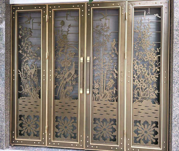 Mẫu cửa cổng sắt CNC nghệ thuật đẹp