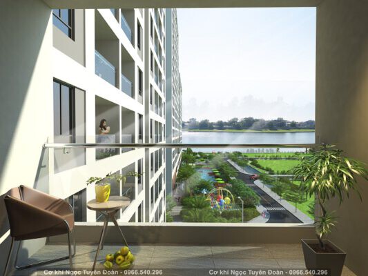 Làm lan can kính tại tp Thuận An