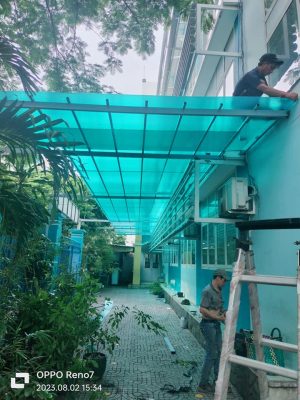 Dịch vụ làm mái nhựa poly rỗng